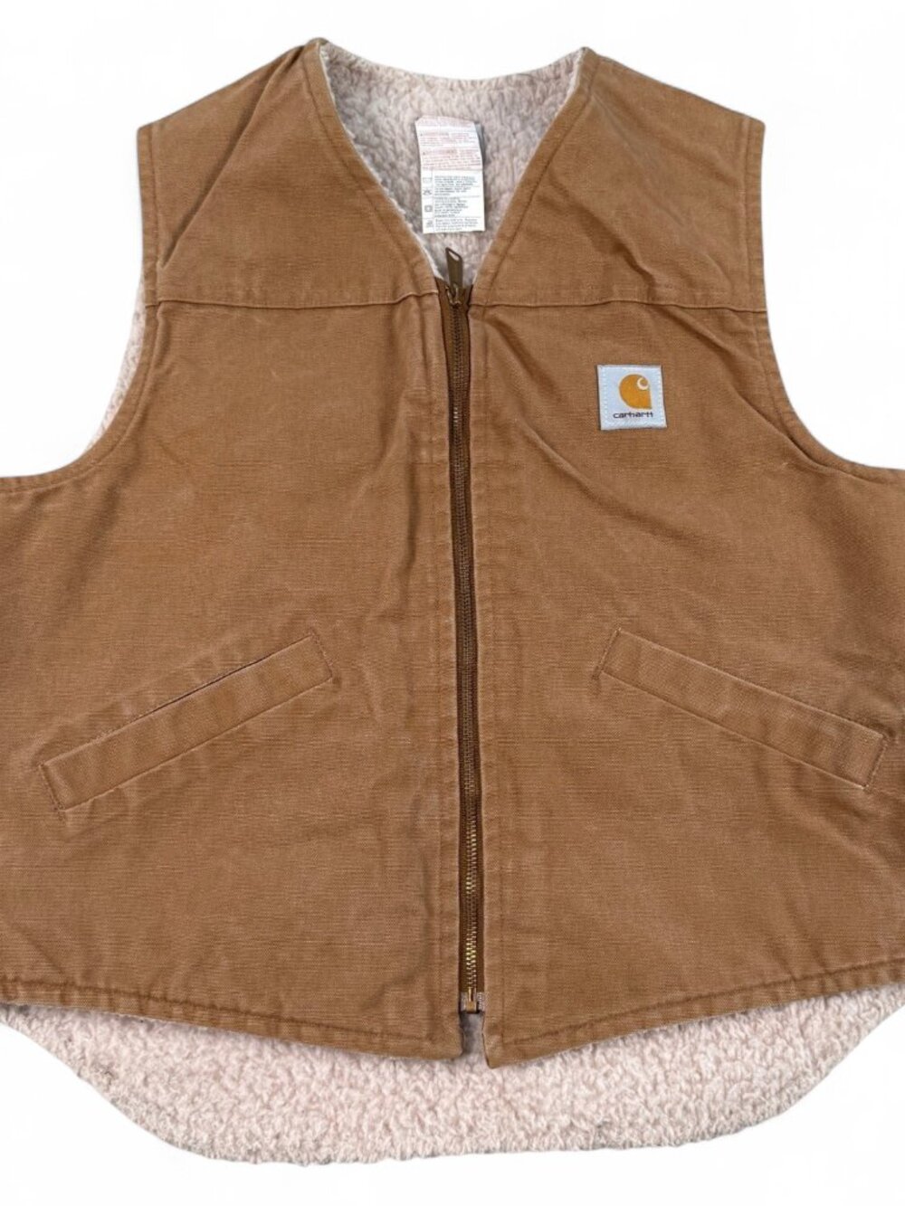 Carhartt Vintage Union Made USA V03 Cotton Vest Brown L Western